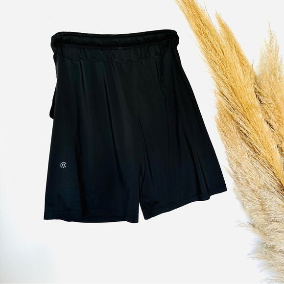 MENS CHAMPION Black Red Basketball Mesh Cutout Drawstring Workout Gym Shorts M - Picture 6 of 13